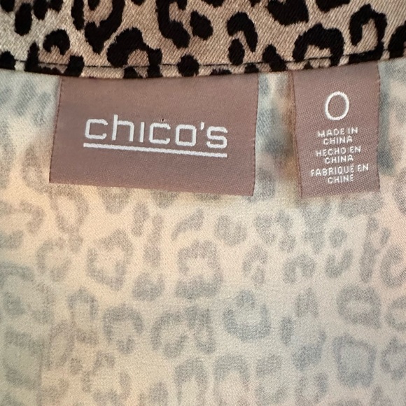 Chico’s Leopard Print Button-Up Jacket – Chico Size 0 - Picture 7 of 8
